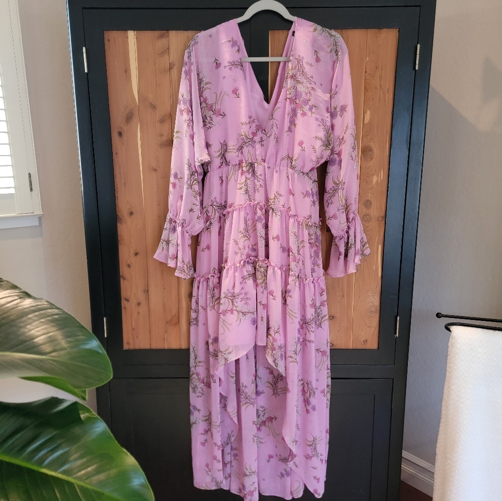 Sol Floral Print Long Sleeve Dress